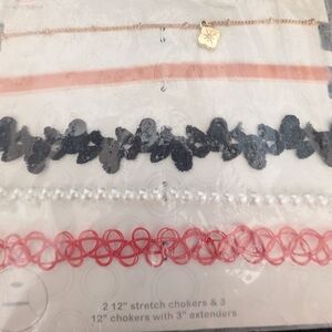 Elegant Multi-Color Choker And Earrings Set